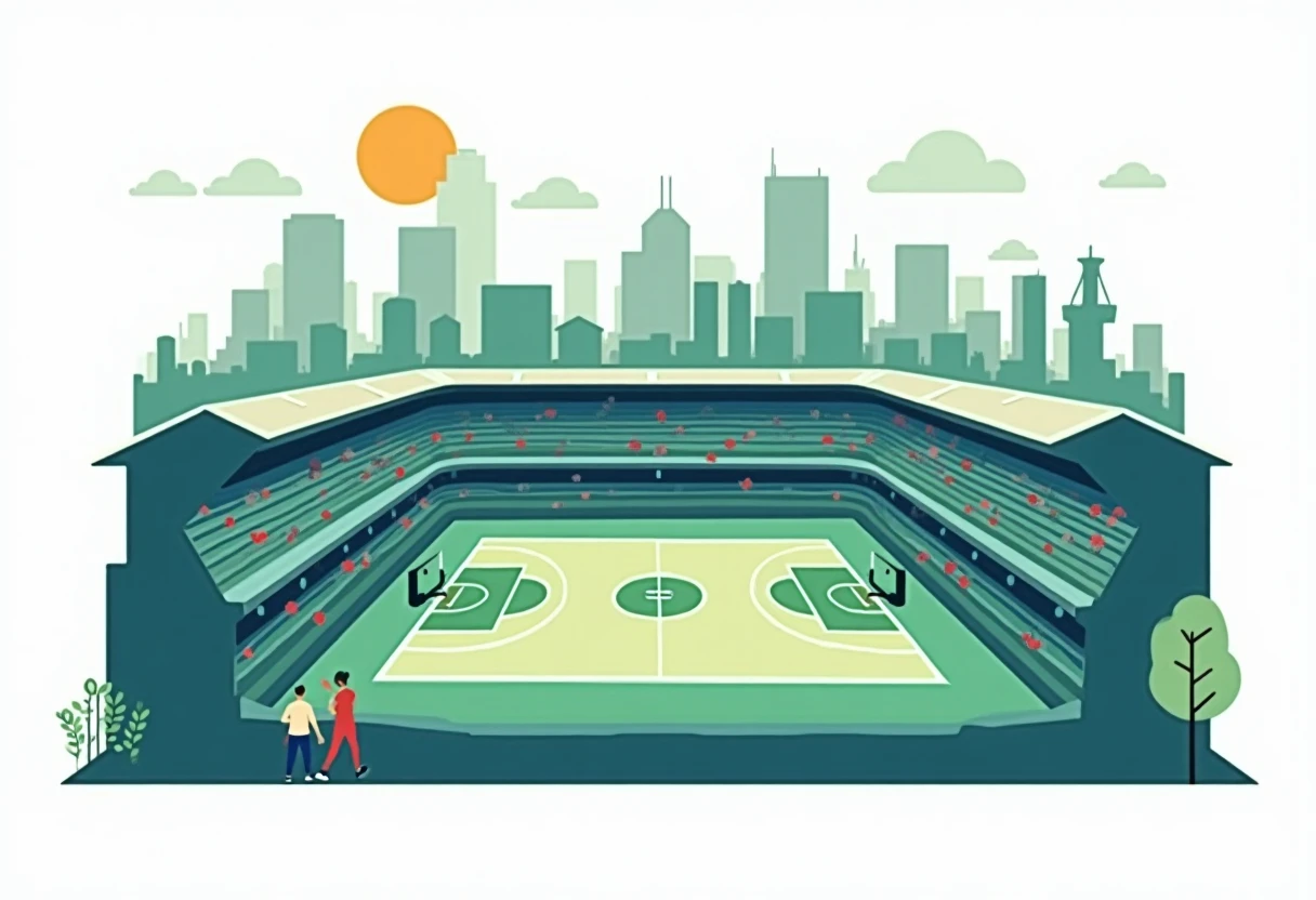 Ilustración de estadio de la NBA