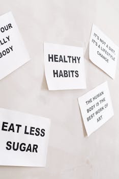 Wall with motivational slogans promoting a healthy lifestyle and body positivity.